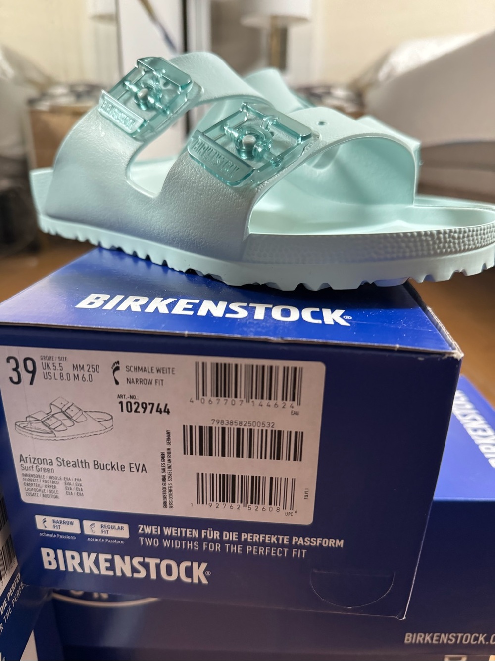 Birkenstock Arizona EVA Sandals in Surf Green